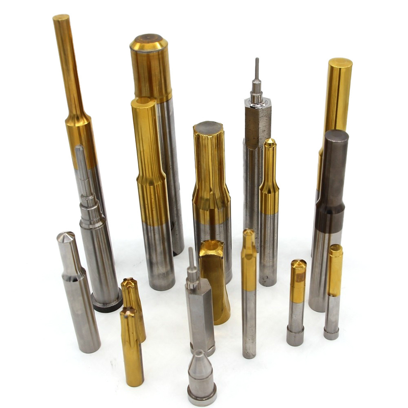 2025 New Design Cold Heading Process TiN Coating Punch Pin With M42 And H59 HSS Punches High Red Hardness Wear Resistance